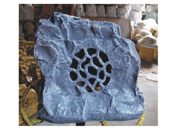 IP网络广播有源草地音箱（灰色石头）