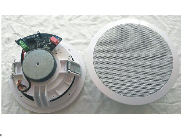 带蓝牙播放 有源2*6W吸顶天花喇叭 （6寸、175mm开孔） 一拖二(含1只主箱,一只副箱)