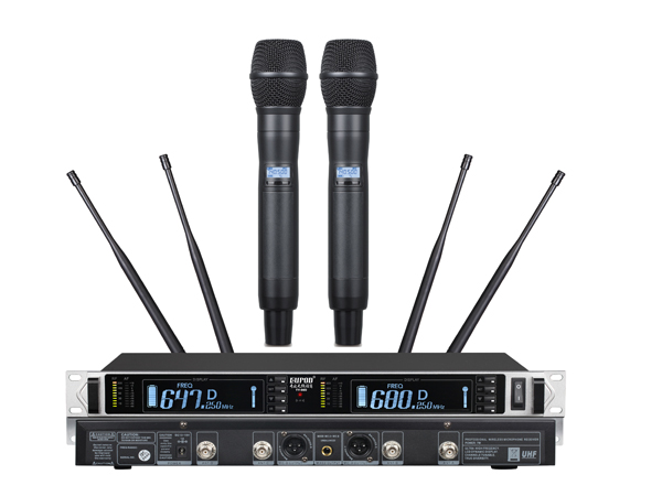 一拖二无线话筒 红外真分集 （150米空旷使用距离） （手持式麦克风）